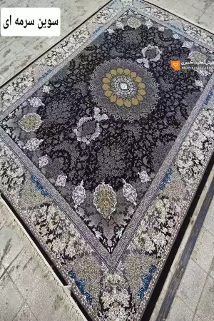 فرش سوین 440 شانه نگین کسری کاشان